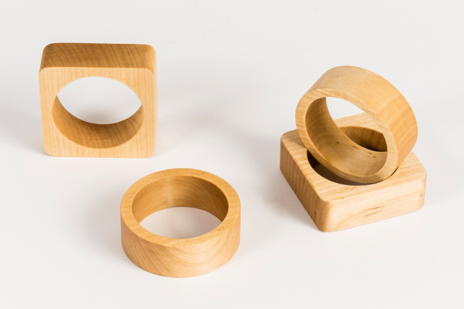 Small wooden shapes